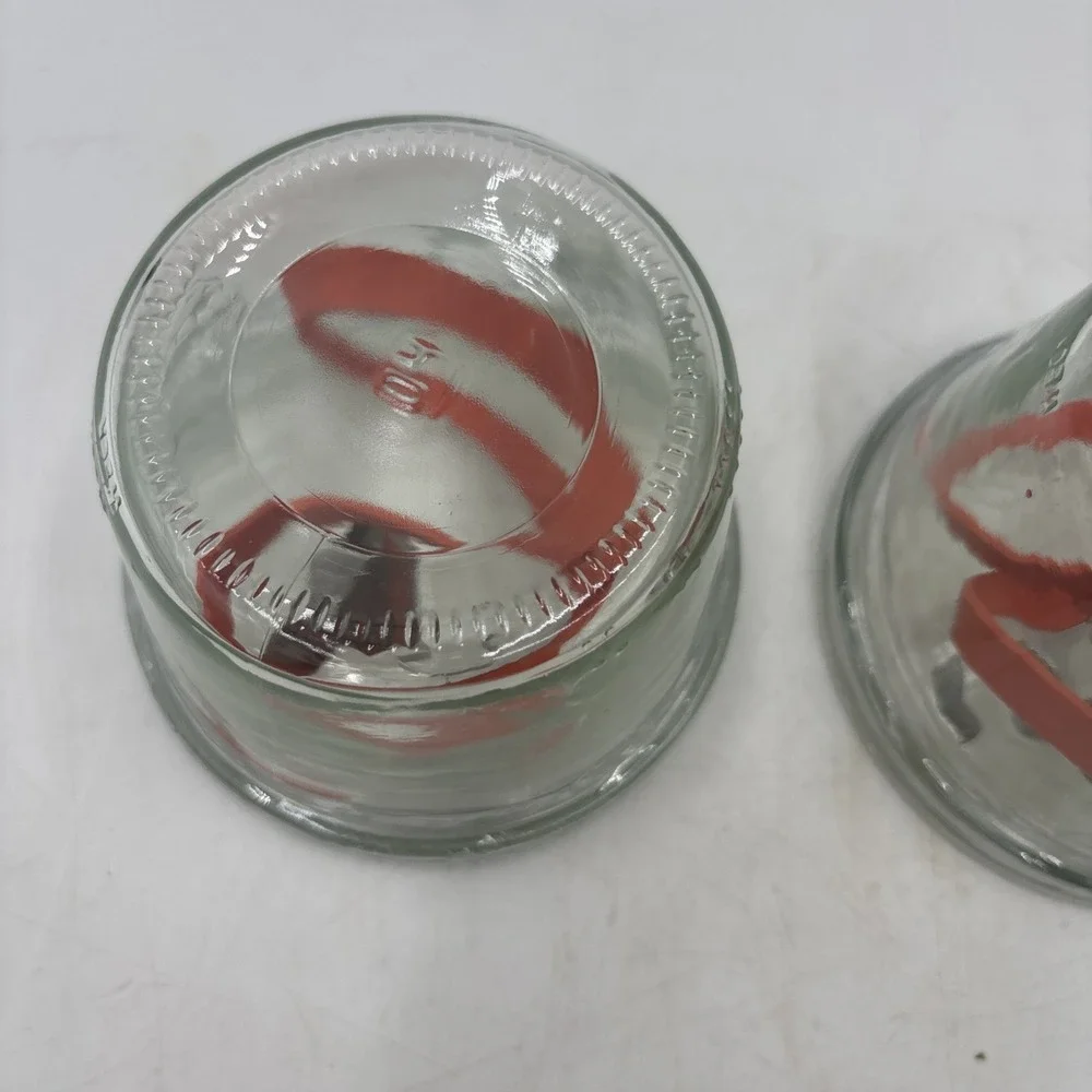 WECK Rundrand-Glas 100 Clear Jar Canning 370 ml Strawberry Clips Lid (set of 2)